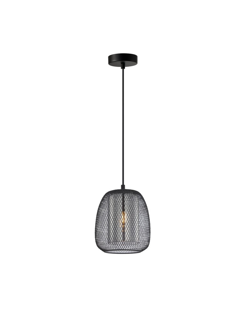 Italux Amiria Wisząca 1xE27 40W Czarny PND-28612-BK-SG