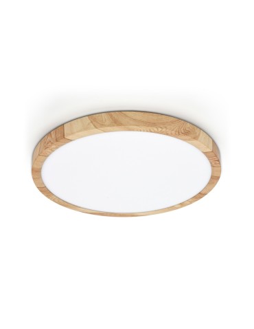 Italux Alata Plafon 1xLED 24W 2900 lm 2800K+4000K+ 6000K IP44 drewno PLF-72836-300R-24W-WO