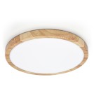 Plafony LED - Italux Alata Plafon 1xLED 32W 3800 lm 2800K+4000K+ 6000K IP44 drewno PLF-72836-400R-32W-WO - product 1