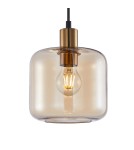 Lampy wiszące pojedyncze - Italux Zona Wisząca 1xE27 40W Złoty PND-29257A-1-BRO-AMB - product 1