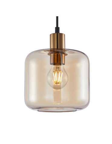 Italux Zona Wisząca 1xE27 40W Złoty PND-29257A-1-BRO-AMB