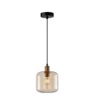 Lampy wiszące pojedyncze - Italux Zona Wisząca 1xE27 40W Złoty PND-29257A-1-BRO-AMB - product 2