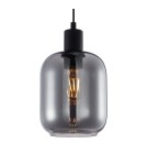 Lampy wiszące pojedyncze - Italux Zona Wisząca 1xE27 40W Czarny PND-29258S-1-BK-SG - product 1