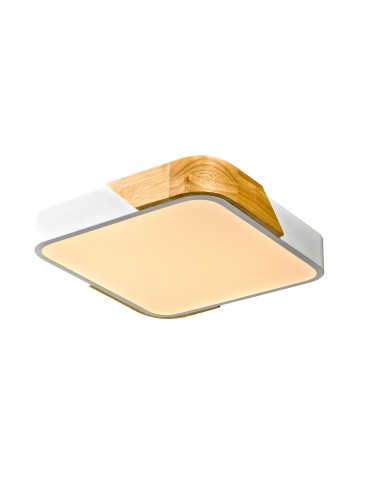 Italux Santer Natynkowa 1xLED 24W 2400 lm 3000K (Ciepła biel) Drewno, biały PLF-13187-WH-WO - produkt 2