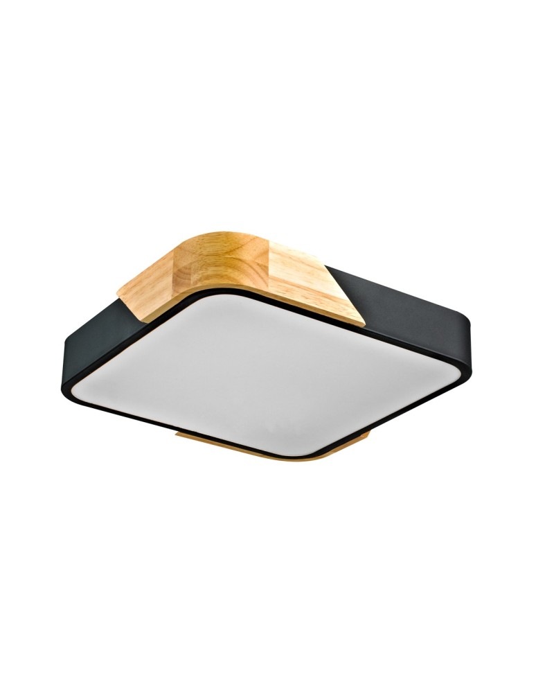 Italux Santer Natynkowa 1xLED 24W 2400 lm 3000K (Ciepła biel) Drewno, czarny PLF-13187-BK-WO