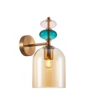 Kinkiety designerskie - Italux Busco Kinkiet 1xE27 40W Złoty WL-30263-1B-BRO-AMB - product 1