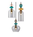 Lampy wiszące potrójne - Italux Busco Wisząca 3xE27 40W Złoty, czarny PND-30263-3A-BRO-SG - product 2