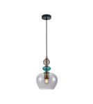 Lampy wiszące designerskie - Italux Busco Wisząca 1xE27 40W Złoty, czarny PND-30263-1A-BRO-SG - product 2