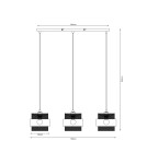 Italux Bans Wisząca 3xE27 40W Złoty, czarny PND-27467-3-BK-GD Italux Bans Wisząca 3xE27 40W Złoty, czarny PND-27467-3-BK-GD