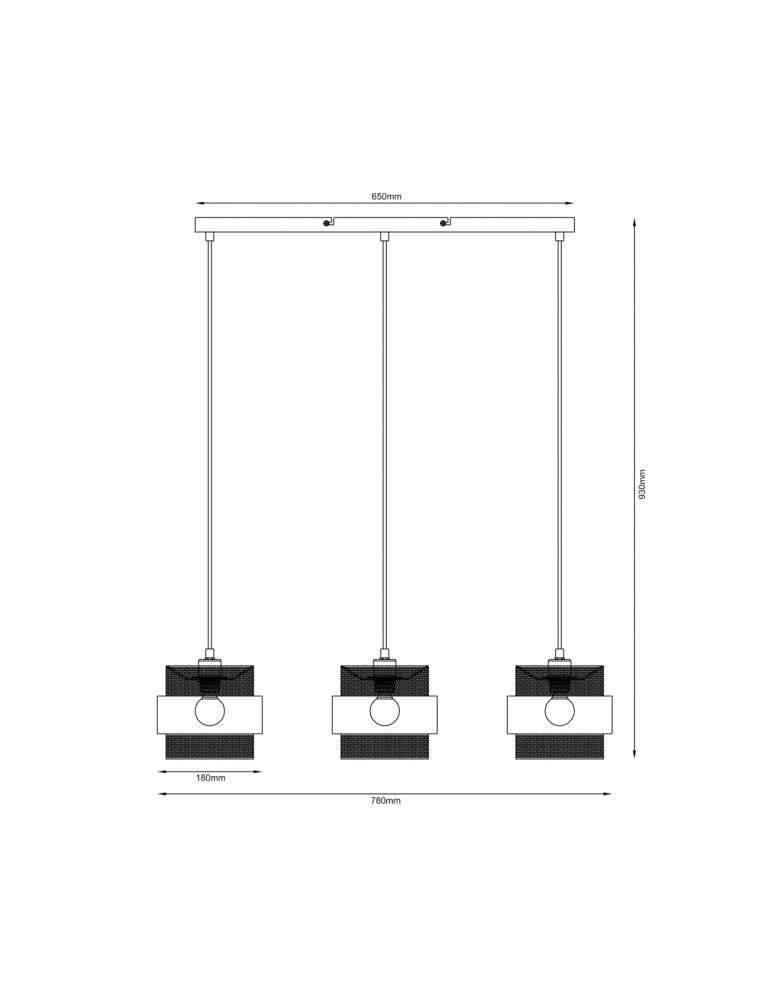 Italux Bans Wisząca 3xE27 40W Złoty, czarny PND-27467-3-BK-GD Italux Bans Wisząca 3xE27 40W Złoty, czarny PND-27467-3-BK-GD