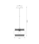 Italux Bans Wisząca 1xE27 40W Złoty, czarny PND-27467-1-BK-GD Italux Bans Wisząca 1xE27 40W Złoty, czarny PND-27467-1-BK-GD