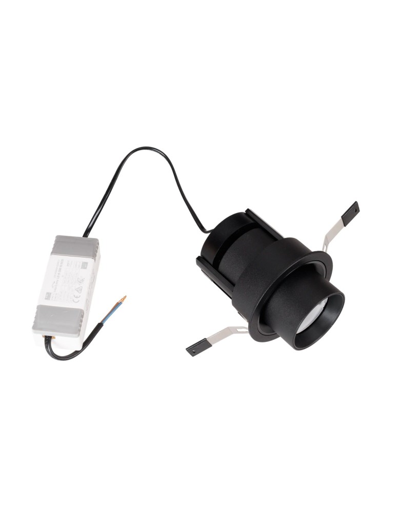 Maxlight Lampa Sufitowa Halo F Black Podtynkowa H0131