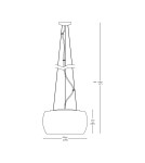 Lampy wiszące glamour - Zuma Line Crystal 40cm P0076-05L-F4FZ Wisząca - produkt 4