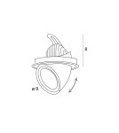 Maxlight Oprawa Wpustowa Rubio 10W Czarna H0133 Maxlight Oprawa Wpustowa Rubio 10W Czarna H0133