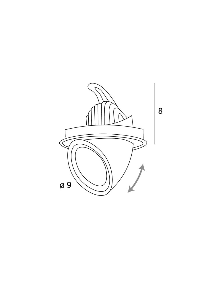 Maxlight Oprawa Wpustowa Rubio 10W Czarna H0133 Maxlight Oprawa Wpustowa Rubio 10W Czarna H0133