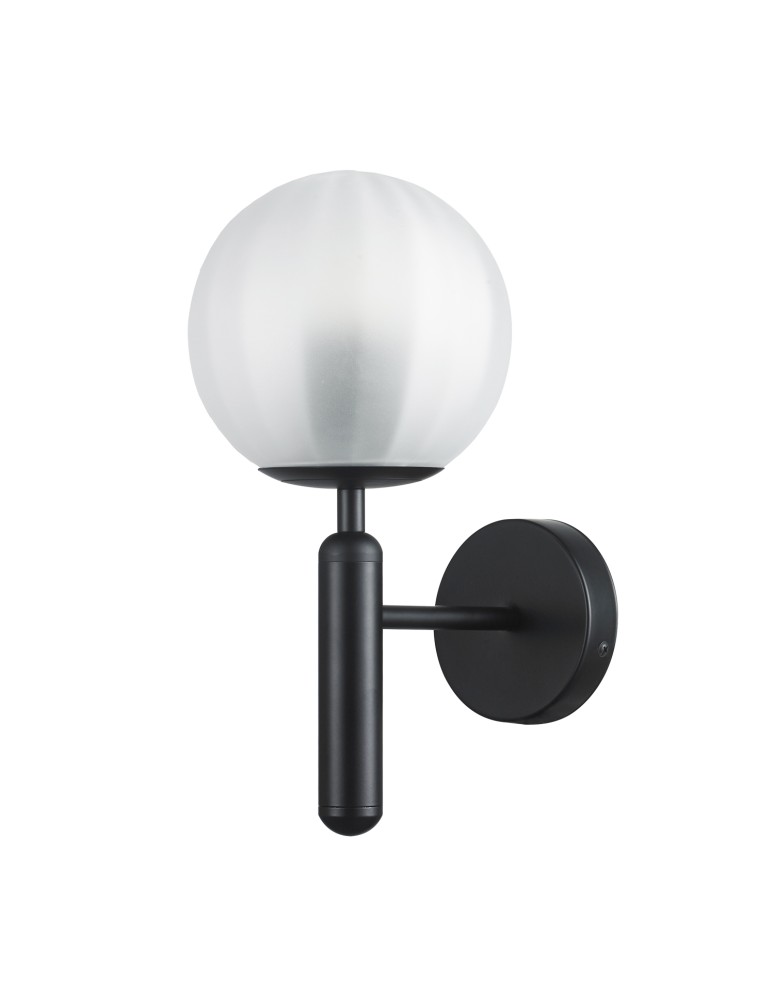 Step into Design Lampa ścienna PALLA czarna 15cm F070 black
