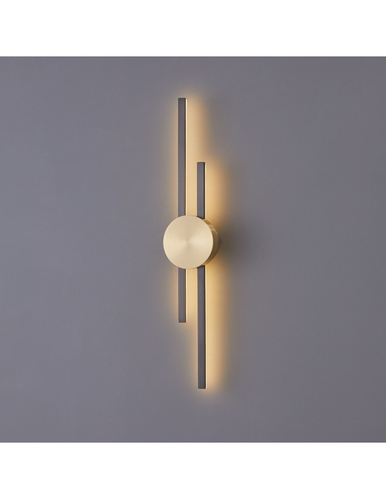 Step into Design Lampa ścienna CENTRO LED czarna 64cm ST-B3327-S