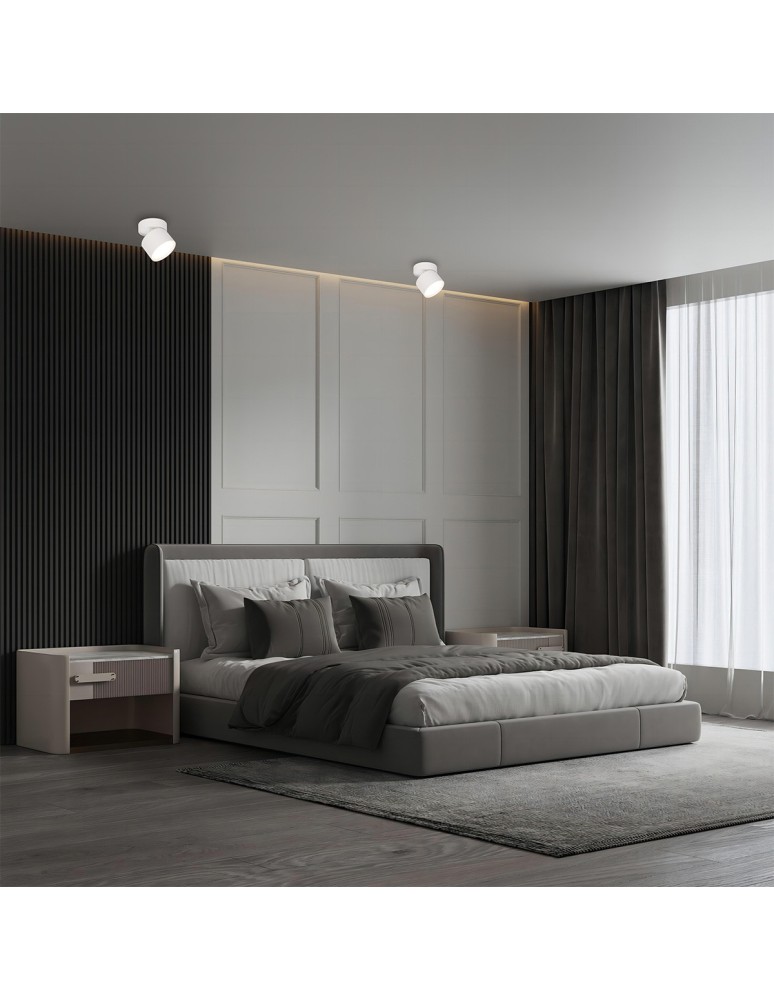 Lampy sufitowe regulowane - spoty - Light Prestige Kendal oprawa natynkowa 1 x GX53 biała LP-6331/1SM WH movable - product kolory-swiatla.pl 2