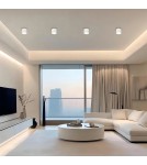 Oprawy sufitowe okrągłe - Light Prestige Kendal Oprawa natynkowa 1 x GX53 biała LP-6331/1SM L WH - product 2