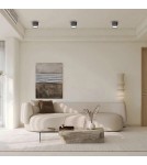 Oprawy sufitowe okrągłe - Light Prestige Kendal Oprawa natynkowa 1 x GX53 czarna LP-6331/1SM R1 BK - product 2
