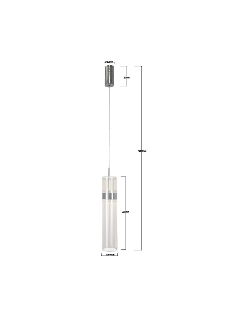 Light Prestige Lampa wisząca Ambiente LED CCT chrom LP-1510/1P CH Light Prestige Lampa wisząca Ambiente LED CCT chrom LP-1510/1P CH