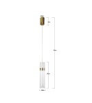 Light Prestige Lampa wisząca Ambiente LED CCT złota LP-1510/1P GD Light Prestige Lampa wisząca Ambiente LED CCT złota LP-1510/1P GD