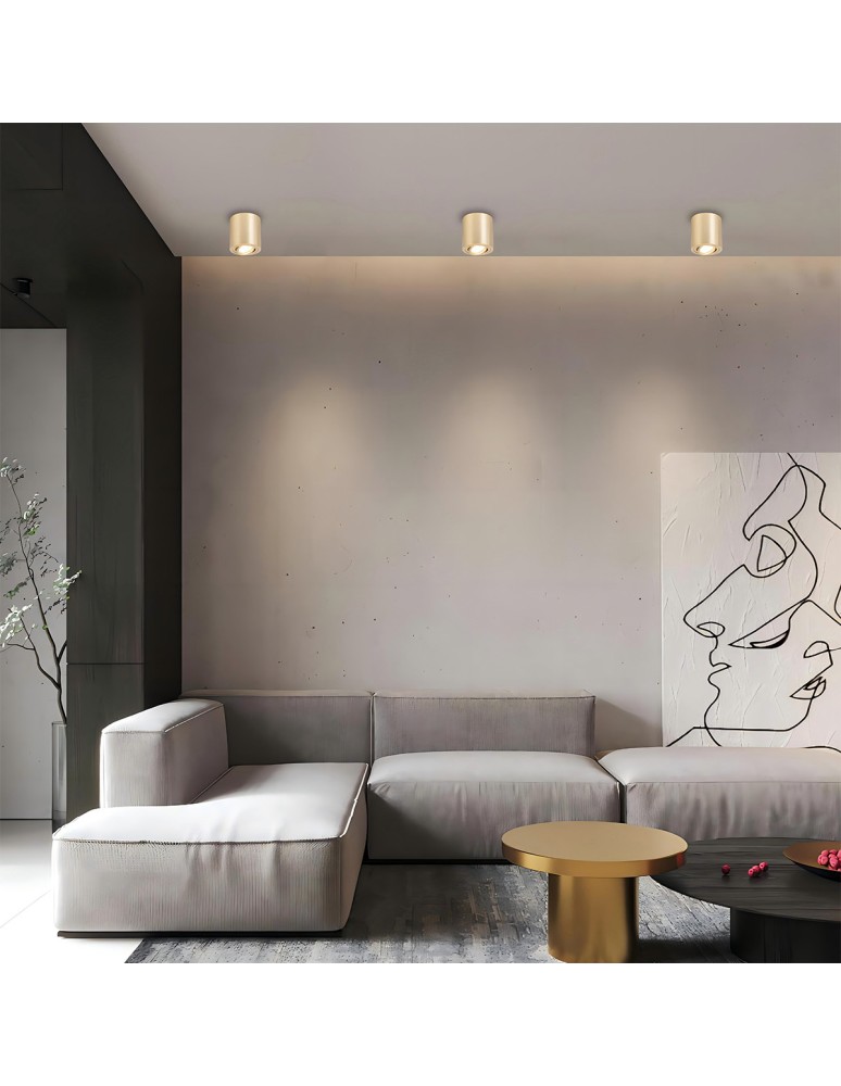 Lampy podtynkowe - oczka - Light Prestige Tulon oprawa natynkowa złota - product kolory-swiatla.pl 2