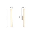 Kinkiety łazienkowe - Light Prestige Kinkiet Linea LED CCT IP44 biały LP-0510/1W-45 WH - product 4