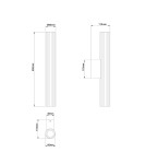Kinkiety łazienkowe - Light Prestige Kinkiet Linea LED CCT IP44 biały LP-0510/1W-45 WH - product 5