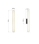Kinkiety łazienkowe - Light Prestige Kinkiet Linea LED CCT IP44 czarny LP-0510/1W-45 BK - product 5