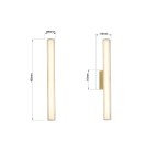 Kinkiety łazienkowe - Light Prestige Kinkiet Linea LED CCT IP44 złoty LP-0510/1W-45 GD - product 6