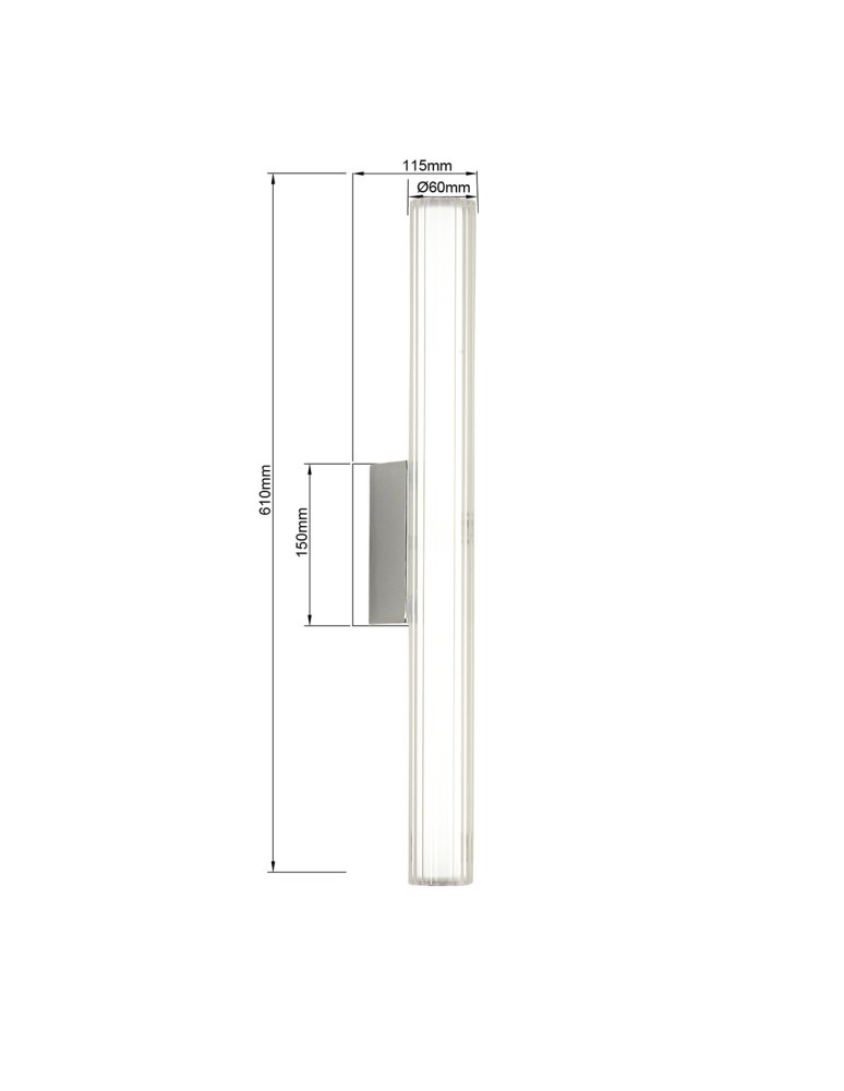 Kinkiety łazienkowe - Light Prestige Kinkiet Linea LED CCT IP44 chrom LP-0510/1W-61 CH - product kolory-swiatla.pl 2