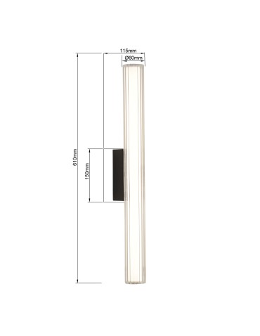 Light Prestige Kinkiet Linea LED CCT IP44 czarny LP-0510/1W-61 BK - produkt 2