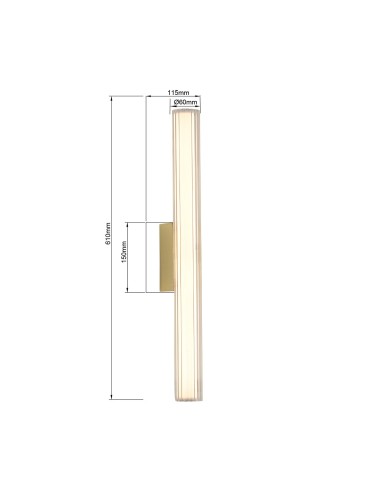 Light Prestige Kinkiet Linea LED CCT IP44 złoty LP-0510/1W-61 GD - produkt 2