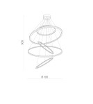 Azzardo WHEEL XXL LED 190W 11400lm 3000K złoty wisząca AZ3138 Azzardo WHEEL XXL LED 190W 11400lm 3000K złoty wisząca AZ3138