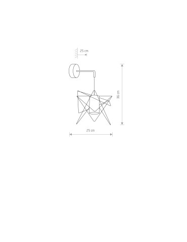 Nowodvorski GSTAR Ścienna Kinkiet Max moc 10W only LED GU10  Mosiądz 8285 - produkt 2