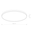 Plafony LED - Nowodvorski AGNES ROUND LED Sufitowa Plafon Max moc 64W LED IP44 Biały 8210 - product 6
