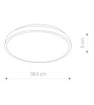 Plafony LED - Nowodvorski AGNES ROUND LED 22W Sufitowa Plafon Max moc 22W LED IP44 Biały 8186 - product 6