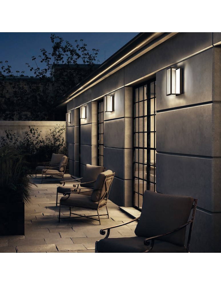 Nowodvorski SYMMETRY LED Zewnętrzna Ścienna Natynkowa Max moc 7W LED IP54 Grafitowy 8176