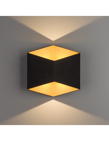 Nowodvorski TRIANGLES LED Zewnętrzna Ścienna Natynkowa Max moc 2x5W LED IP54 Czarno-Złoty 8141 - produkt 2