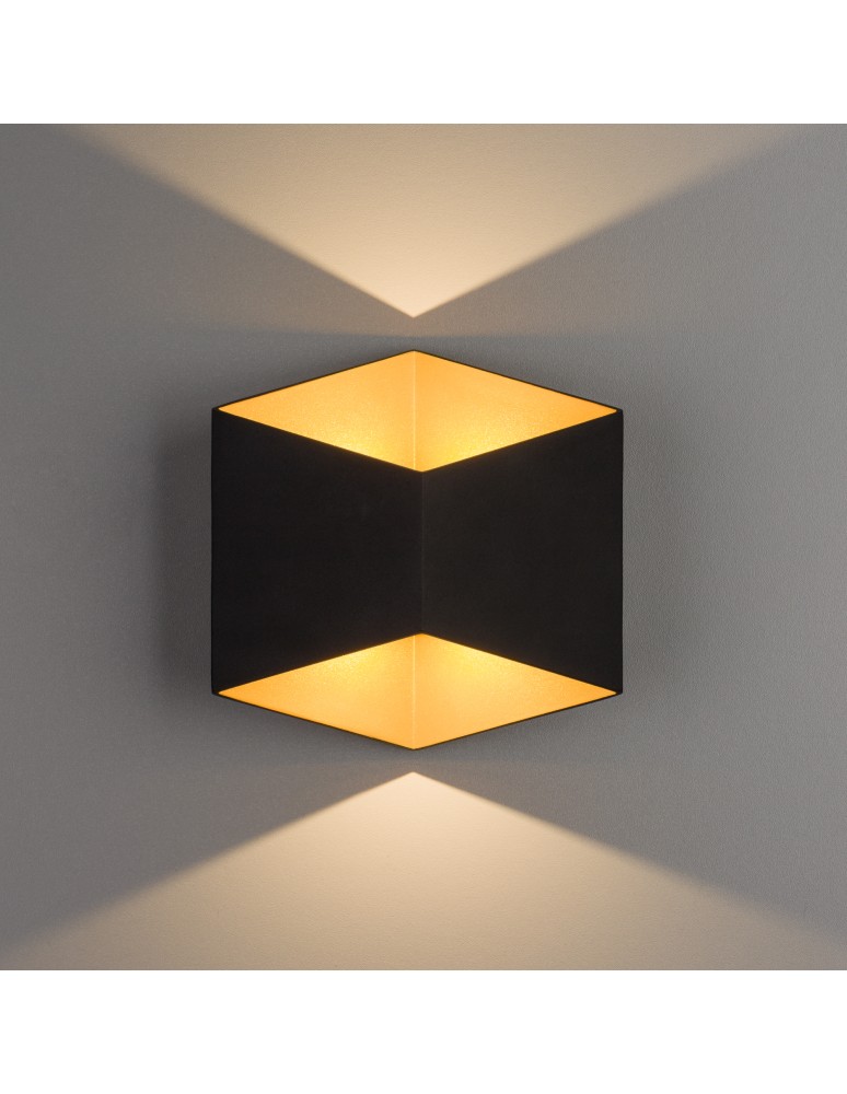 Nowodvorski TRIANGLES LED Zewnętrzna Ścienna Natynkowa Max moc 2x5W LED IP54 Czarno-Złoty 8141 Nowodvorski TRIANGLES LED Zewnętrzna Ścienna Natynkowa Max moc 2x5W LED IP54 Czarno-Złoty 8141