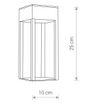 Lampy zewnętrzne sufitowe - Nowodvorski STRUCTURE LED Zewnętrzna Ścienna Natynkowa Max moc 13W LED IP54 Czarny 8146 - product 3