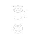 Lampy najazdowe LED - Nowodvorski CIRCLET LED Zewnętrzna Ścienna Wbudowana Max moc 3W LED IP65 Czarny 8163 - product 3