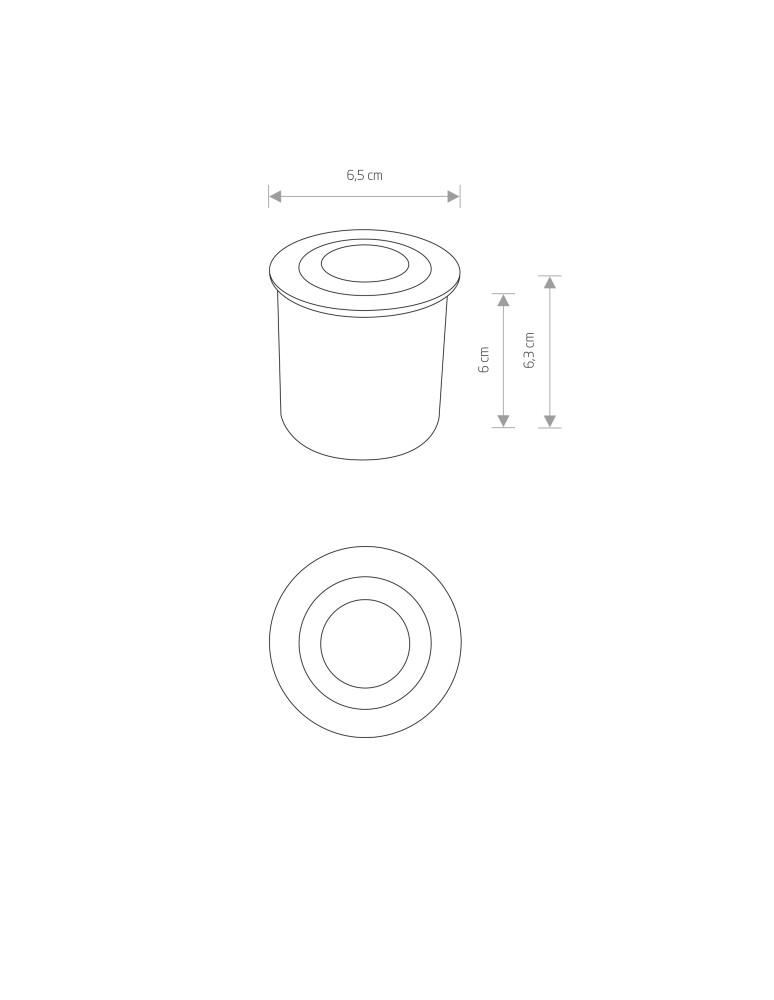 Lampy najazdowe LED - Nowodvorski CIRCLET LED Zewnętrzna Ścienna Wbudowana Max moc 3W LED IP65 Czarny 8163 - product kolory-swiatla.pl 3