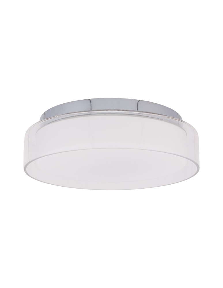 Plafony hermetyczne - Nowodvorski PAN LED S Sufitowa Plafon Max moc 12W LED IP44 Chrom 8173 - product kolory-swiatla.pl 2