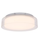 Plafony hermetyczne - Nowodvorski PAN LED M Sufitowa Plafon Max moc 17W LED IP44 Chrom 8174 - product 1