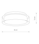 Plafony hermetyczne - Nowodvorski PAN LED M Sufitowa Plafon Max moc 17W LED IP44 Chrom 8174 - product 3