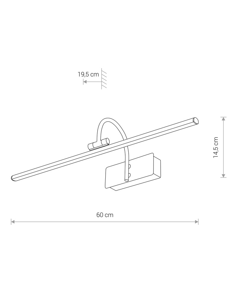 Nowodvorski GIOTTO LED M Ścienna Kinkiet obrazowe Max moc 13W LED Antyczny mosiądz 8170 Nowodvorski GIOTTO LED M Ścienna Kinkiet obrazowe Max moc 13W LED Antyczny mosiądz 8170