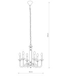 Żyrandole świecznikowe - Nowodvorski HAMPTON Sufitowa Żyrandol Max moc 6x40W E14  Chrom 8154 - product 5