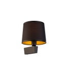 Kinkiety z abażurem - Nowodvorski CHILLIN Ścienna Kinkiet z włącznikiem Max moc 40W  Czarno-Złoty 8197 - product 2